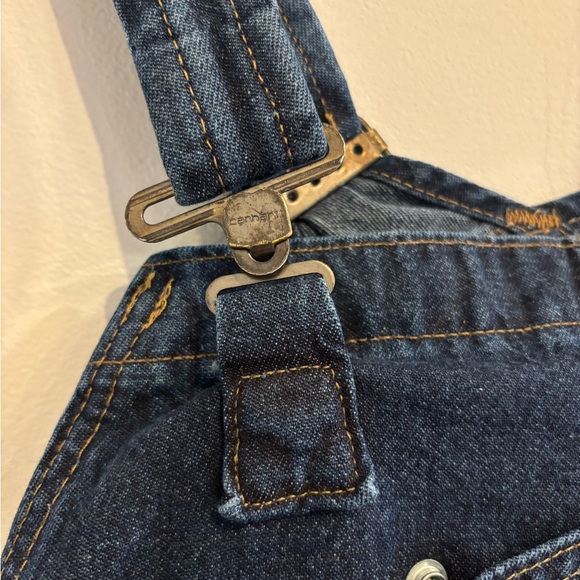 Carhartt Women's Dark Wash Overalls WR007 Size 12x30 - Picture 7 of 10